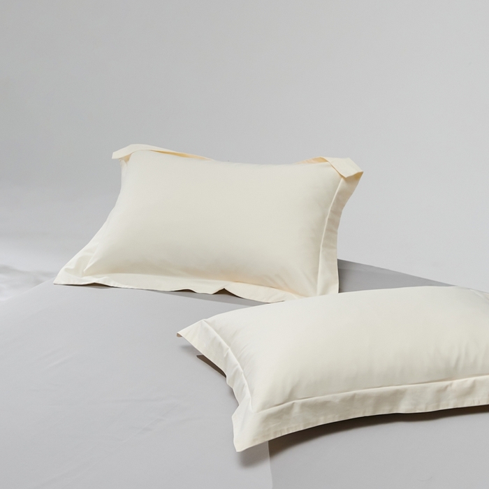 91家纺网 家纺一手货源 找家纺 （总）红淳家纺 2025新款50s长绒棉纯色四件套及单品-单枕套