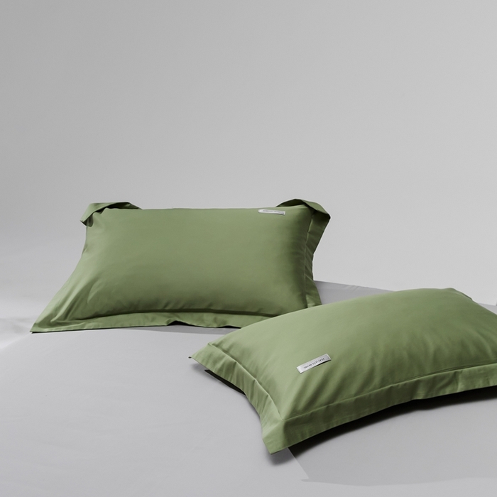 91家纺网 家纺一手货源 找家纺 （总）红淳家纺 2025新款50s长绒棉纯色四件套及单品-单枕套