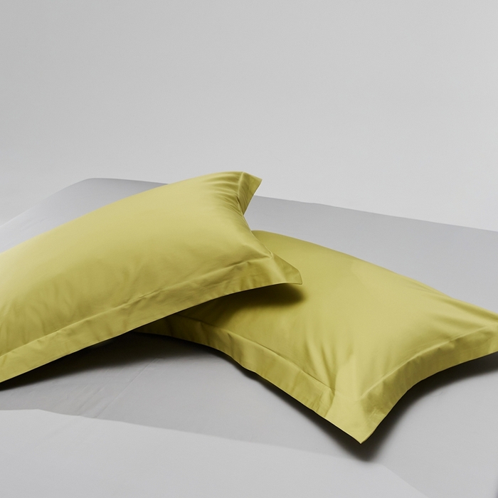 91家纺网 家纺一手货源 找家纺 红淳家纺 2025新款50s长绒棉纯色四件套及单品-单枕套 初秋绿