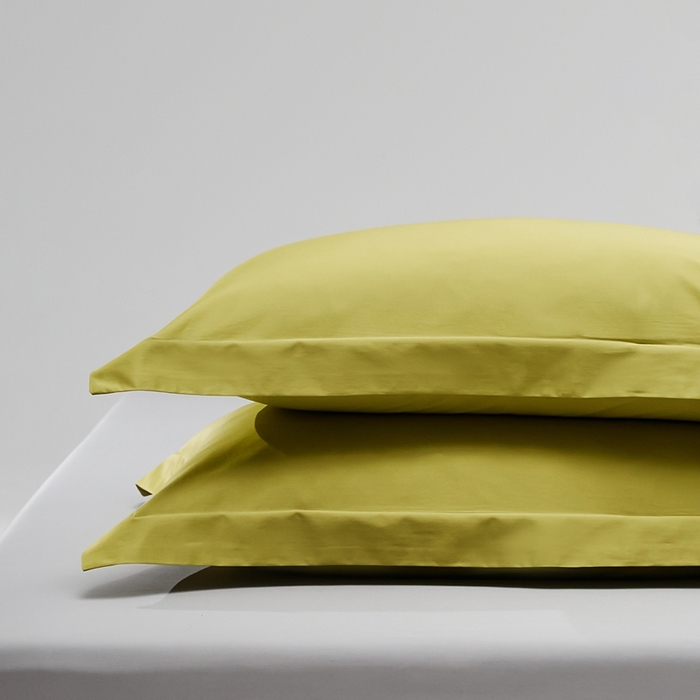 91家纺网 家纺一手货源 找家纺 红淳家纺 2025新款50s长绒棉纯色四件套及单品-单枕套 初秋绿