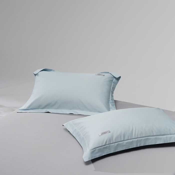 91家纺网 家纺一手货源 找家纺 （总）红淳家纺 2025新款50s长绒棉纯色四件套及单品-单枕套