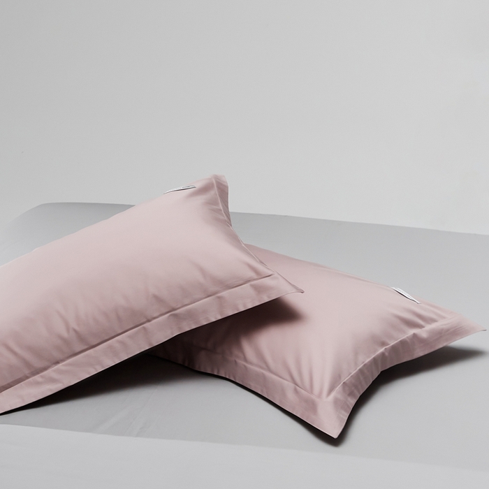 91家纺网 家纺一手货源 找家纺 红淳家纺 2025新款50s长绒棉纯色四件套及单品-单枕套 烟灰紫