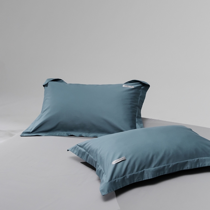 91家纺网 家纺一手货源 找家纺 （总）红淳家纺 2025新款50s长绒棉纯色四件套及单品-单枕套