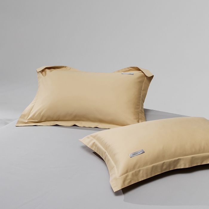 红淳家纺 2025新款50s长绒棉纯色四件套及单品-单枕套 香槟金