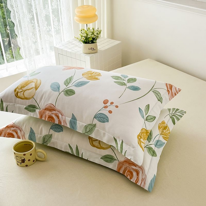 91家纺网 家纺一手货源 找家纺 （总）红淳家纺 2025新款亲肤舒适全棉印花简约单枕套