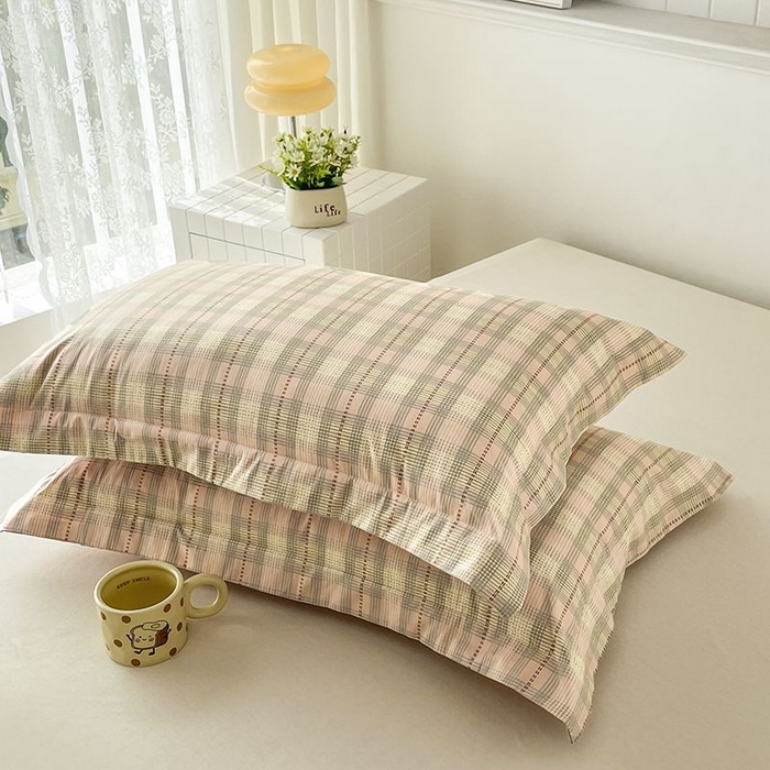 91家纺网 家纺一手货源 找家纺 （总）红淳家纺 2025新款亲肤舒适全棉印花简约单枕套