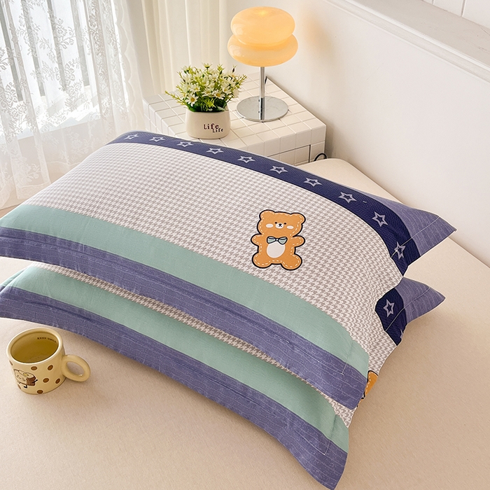 91家纺网 家纺一手货源 找家纺 （总）红淳家纺 2025新款亲肤舒适全棉印花简约单枕套