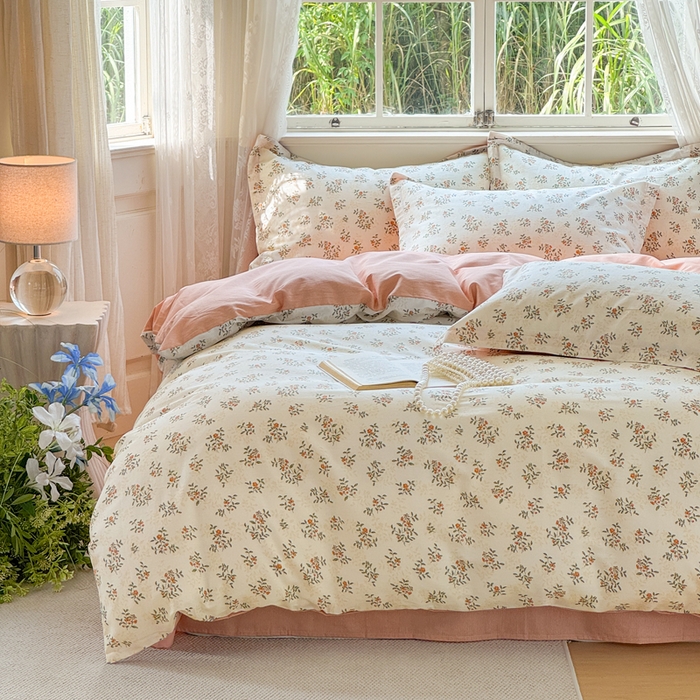 91家纺网 家纺一手货源 找家纺 红淳家纺 2025新款亲肤舒适全棉印花简约单枕套 清风如叶