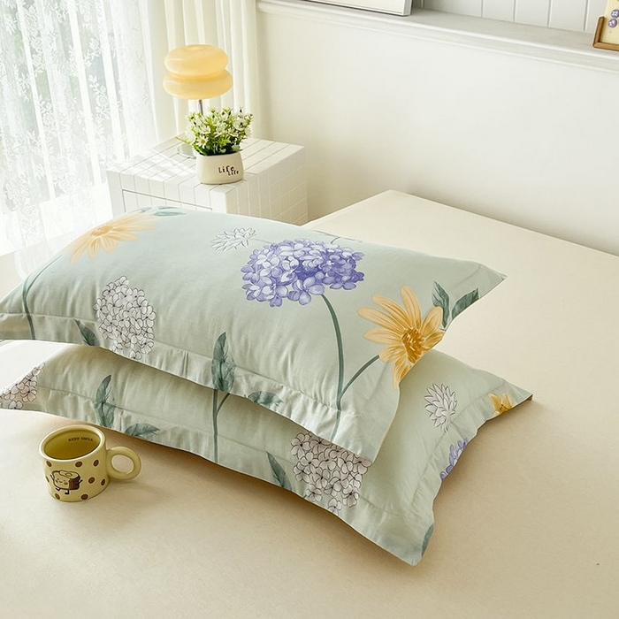 91家纺网 家纺一手货源 找家纺 （总）红淳家纺 2025新款亲肤舒适全棉印花简约单枕套