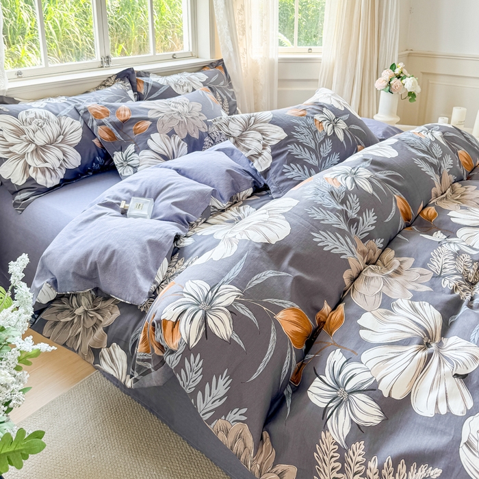 91家纺网 家纺一手货源 找家纺 红淳家纺 2025新款亲肤舒适全棉印花简约单枕套 陌上烟雨