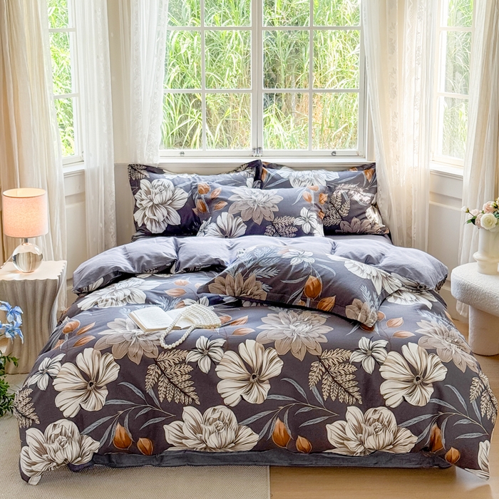 91家纺网 家纺一手货源 找家纺 红淳家纺 2025新款亲肤舒适全棉印花简约单枕套 陌上烟雨