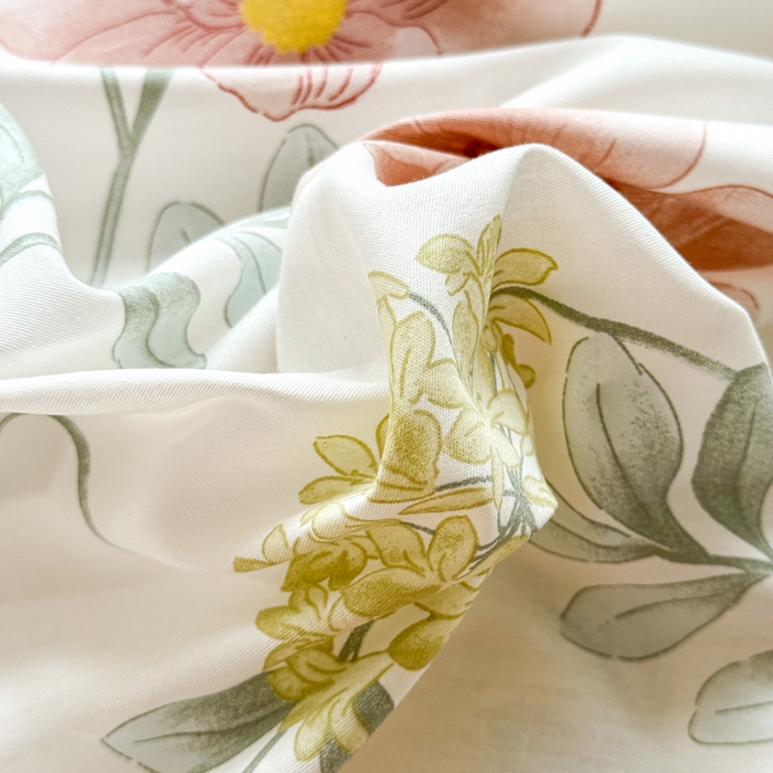 91家纺网 家纺一手货源 找家纺 红淳家纺 2025新款亲肤舒适全棉印花简约单枕套 芳华