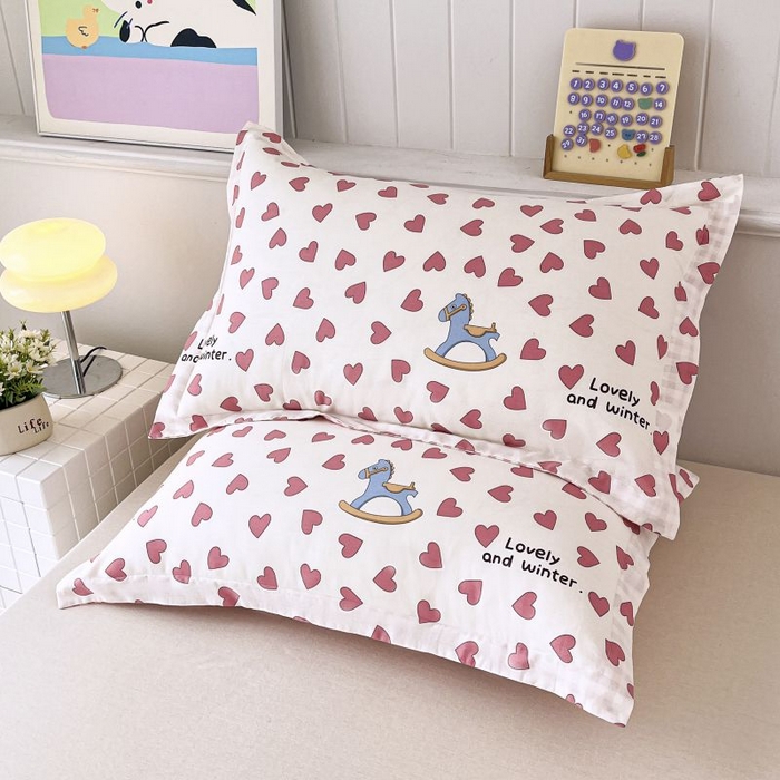 91家纺网 家纺一手货源 找家纺 （总）红淳家纺 2025新款亲肤舒适全棉印花简约单枕套