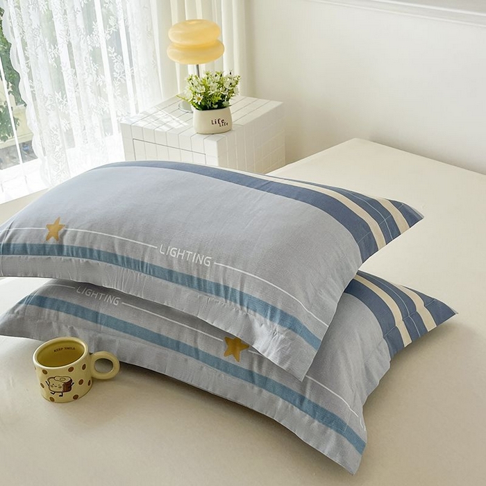 91家纺网 家纺一手货源 找家纺 （总）红淳家纺 2025新款亲肤舒适全棉印花简约单枕套