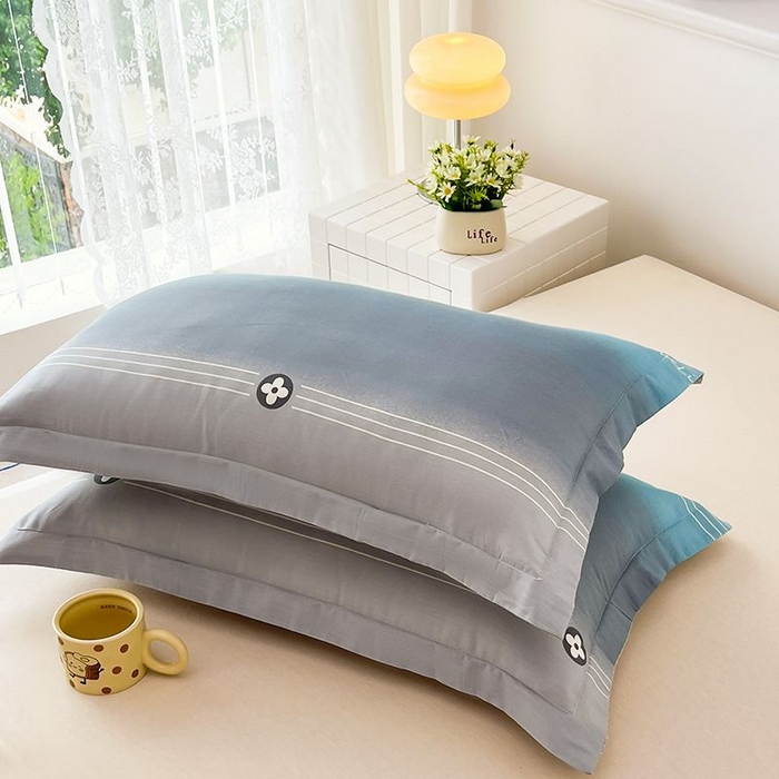 91家纺网 家纺一手货源 找家纺 （总）红淳家纺 2025新款亲肤舒适全棉印花简约单枕套