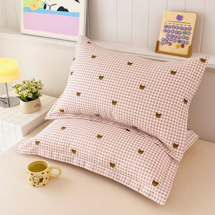 91家纺网 家纺一手货源 找家纺 （总）红淳家纺 2025新款亲肤舒适全棉印花简约单枕套