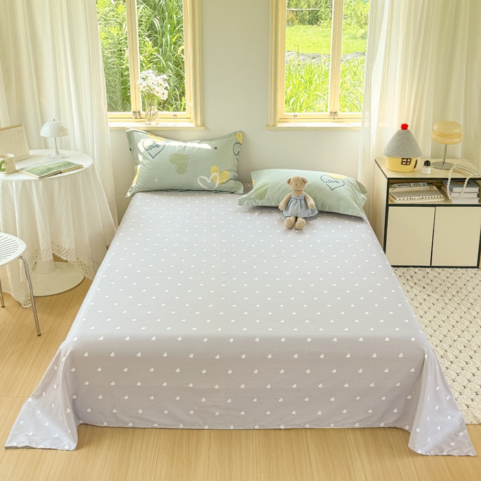 91家纺网 家纺一手货源 找家纺 红淳家纺 2025新款亲肤舒适全棉印花简约单枕套 心愿恋曲