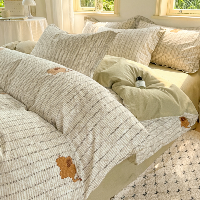 91家纺网 家纺一手货源 找家纺 红淳家纺 2025新款亲肤舒适全棉印花简约单枕套 梦幻小象