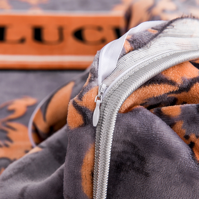 91家纺网 家纺一手货源 找家纺 静缘分 2025新款230克特厚8.5斤牛奶绒金貂绒床裙款保暖四件套-黄金叶