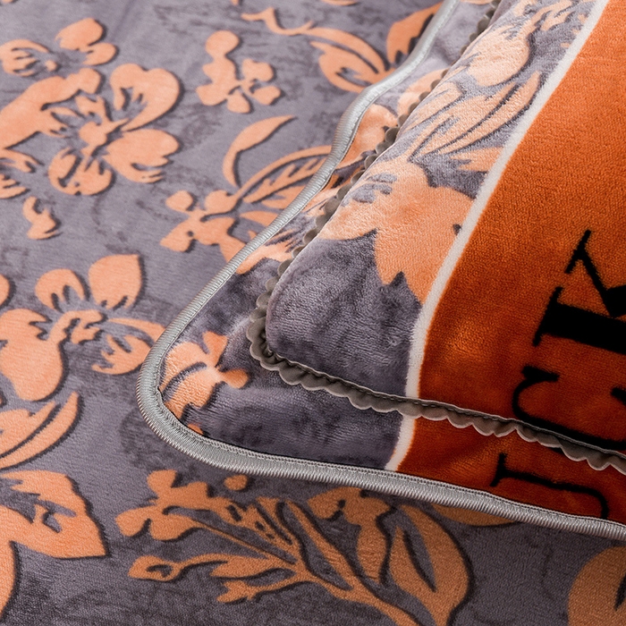 91家纺网 家纺一手货源 找家纺 静缘分 2025新款230克特厚8.5斤牛奶绒金貂绒床裙款保暖四件套-黄金叶