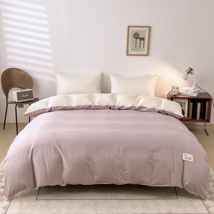 91家纺网 家纺一手货源 找家纺 （总）红淳家纺 2025新款13366亲肤全棉纯色单被套-简单生活