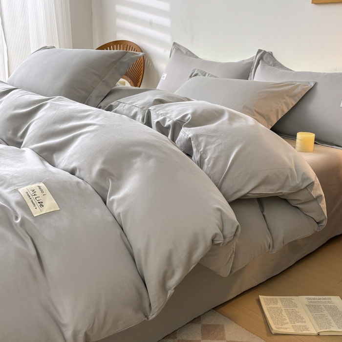 91家纺网 家纺一手货源 找家纺 （总）红淳家纺 2025新款13366亲肤全棉纯色单被套-简单生活