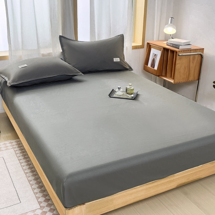 91家纺网 家纺一手货源 找家纺 红淳家纺 2025新款13366亲肤全棉纯色单被套-简单生活 石墨灰