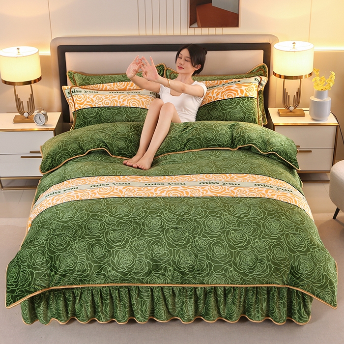 91家纺网 家纺一手货源 找家纺 总代芙家纺2025款高克重10斤牛奶绒四件套控价180卖低价格不要上