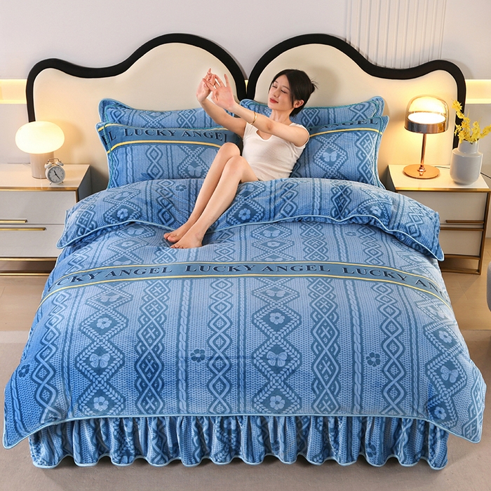 91家纺网 家纺一手货源 找家纺 总代芙家纺2025款高克重10斤牛奶绒四件套控价180卖低价格不要上