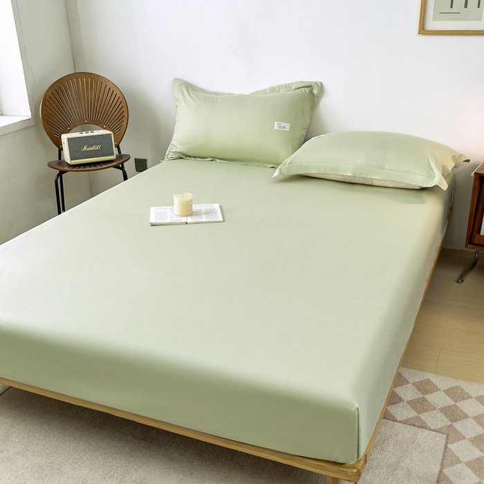 91家纺网 家纺一手货源 找家纺 （总）红淳家纺 2025新款13366亲肤全棉纯色单床笠-简单生活