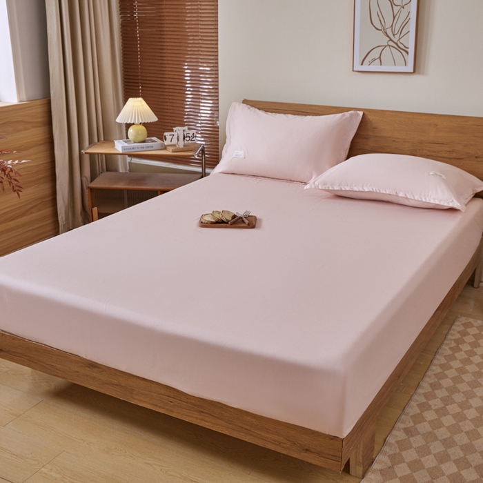 91家纺网 家纺一手货源 找家纺 （总）红淳家纺 2025新款13366亲肤全棉纯色单床笠-简单生活