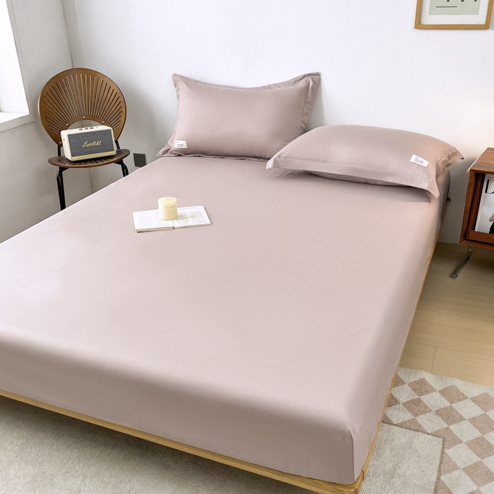 91家纺网 家纺一手货源 找家纺 （总）红淳家纺 2025新款13366亲肤全棉纯色单床笠-简单生活