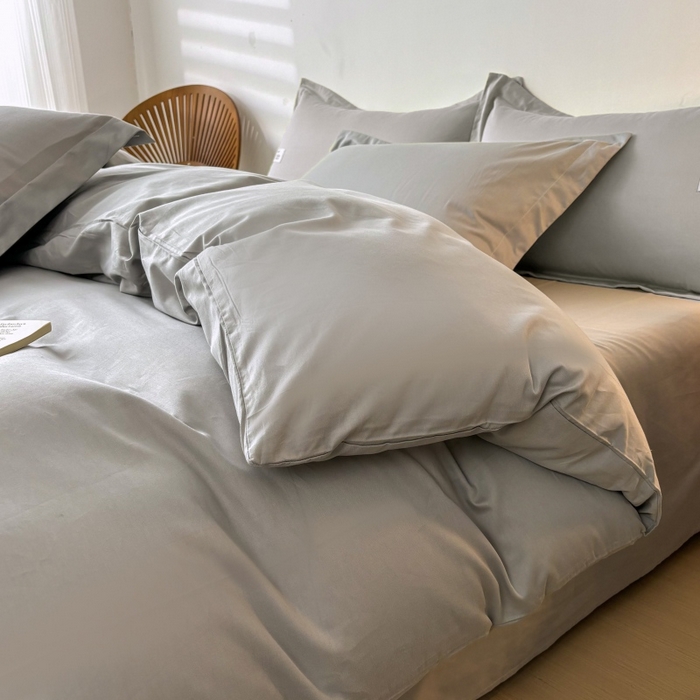 91家纺网 家纺一手货源 找家纺 红淳家纺 2025新款13366亲肤全棉纯色单床单-简单生活 冰川银