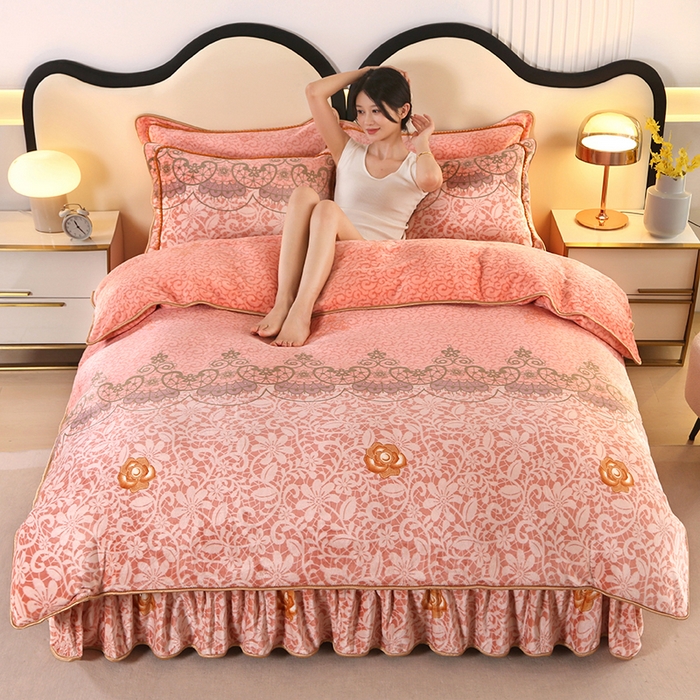 91家纺网 家纺一手货源 找家纺 总代芙家纺2025款高克重10斤牛奶绒四件套控价180卖低价格不要上