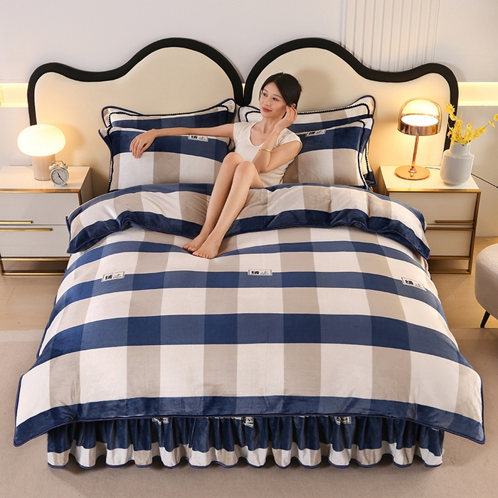 91家纺网 家纺一手货源 找家纺 总代芙家纺2025款高克重10斤牛奶绒四件套控价180卖低价格不要上