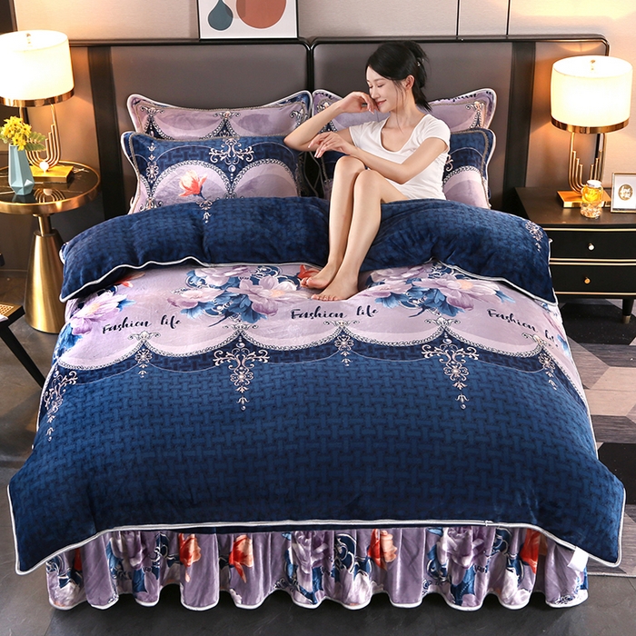 91家纺网 家纺一手货源 找家纺 总代芙家纺2025款高克重10斤牛奶绒四件套控价180卖低价格不要上