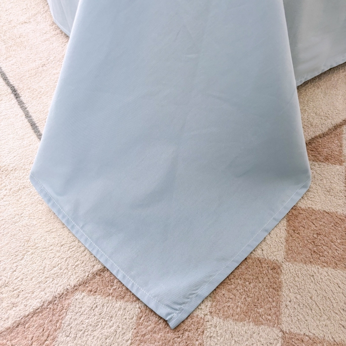 91家纺网 家纺一手货源 找家纺 红淳家纺 2025新款13366亲肤全棉纯色单床单-简单生活 天空蓝