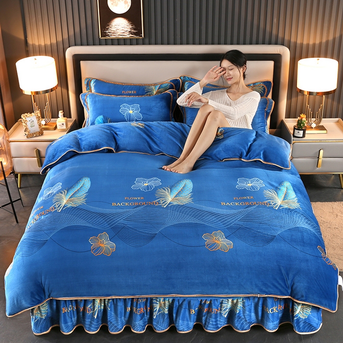 91家纺网 家纺一手货源 找家纺 总代芙家纺2025款高克重10斤牛奶绒四件套控价180卖低价格不要上