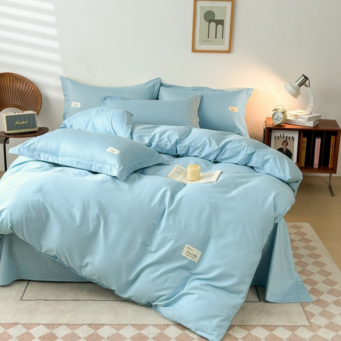 91家纺网 家纺一手货源 找家纺 （总）红淳家纺 2025新款13366亲肤全棉纯色枕套-简单生活