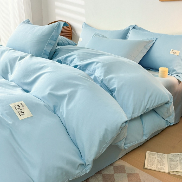 91家纺网 家纺一手货源 找家纺 （总）红淳家纺 2025新款13366亲肤全棉纯色枕套-简单生活