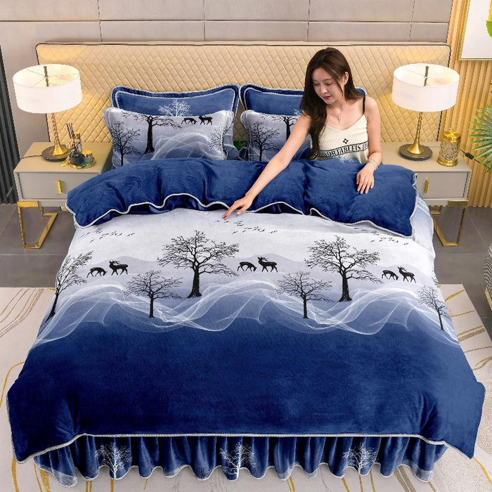 91家纺网 家纺一手货源 找家纺 总代芙家纺2025款高克重10斤牛奶绒四件套控价180卖低价格不要上