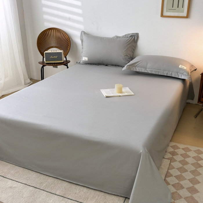 91家纺网 家纺一手货源 找家纺 红淳家纺 2025新款13366亲肤全棉纯色枕套-简单生活 冰川银