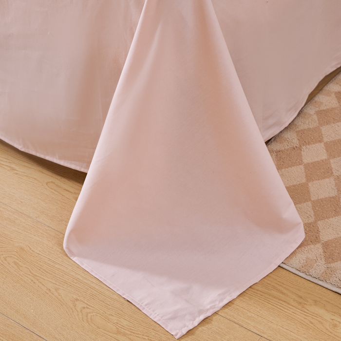 91家纺网 家纺一手货源 找家纺 红淳家纺 2025新款13366亲肤全棉纯色枕套-简单生活 裸粉