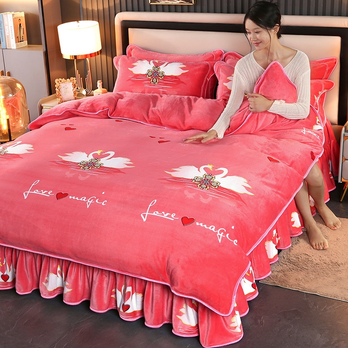 91家纺网 家纺一手货源 找家纺 总代芙家纺2025款高克重10斤牛奶绒四件套控价180卖低价格不要上