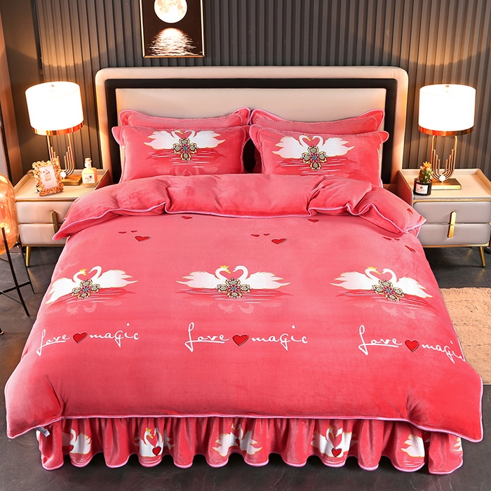 91家纺网 家纺一手货源 找家纺 总代芙家纺2025款高克重10斤牛奶绒四件套控价180卖低价格不要上