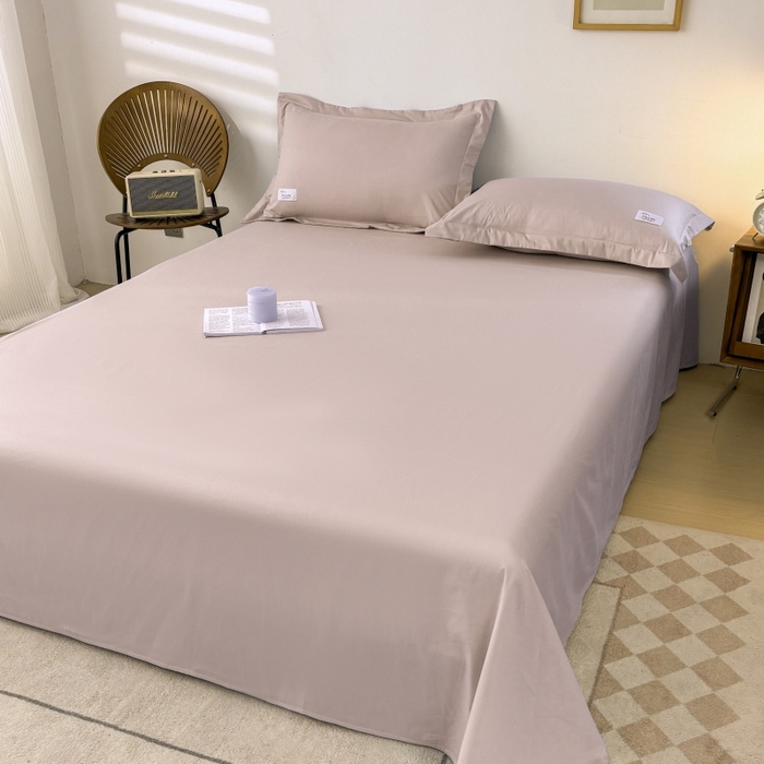 91家纺网 家纺一手货源 找家纺 红淳家纺 2025新款13366亲肤全棉纯色枕套-简单生活 烟紫粉