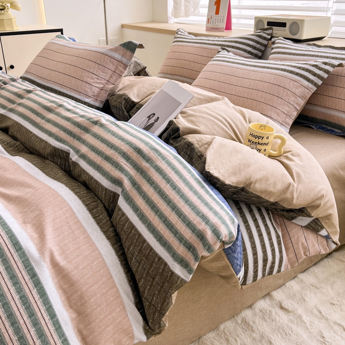 91家纺网 家纺一手货源 找家纺 （总）红淳家纺 2025新款12868全棉商务印花系列四件套