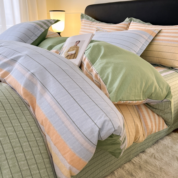 91家纺网 家纺一手货源 找家纺 （总）红淳家纺 2025新款12868全棉商务印花系列四件套