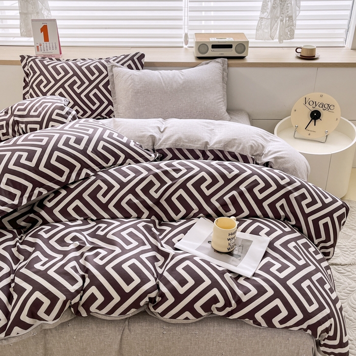 91家纺网 家纺一手货源 找家纺 （总）红淳家纺 2025新款12868全棉商务印花系列四件套