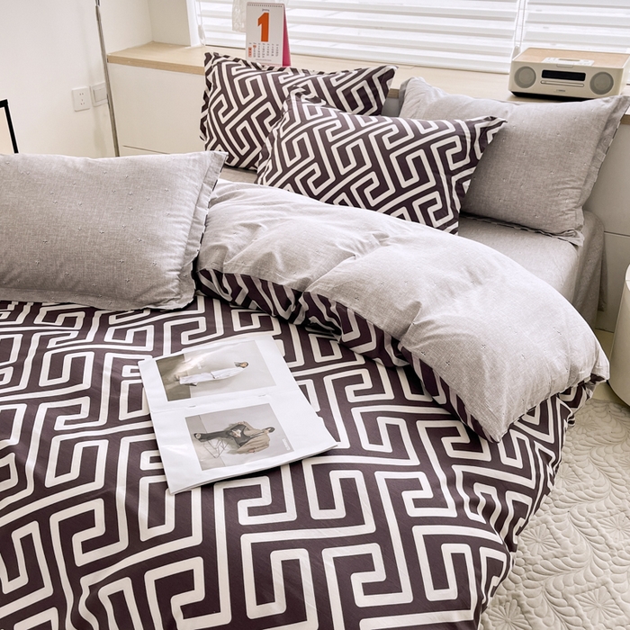 91家纺网 家纺一手货源 找家纺 （总）红淳家纺 2025新款12868全棉商务印花系列四件套